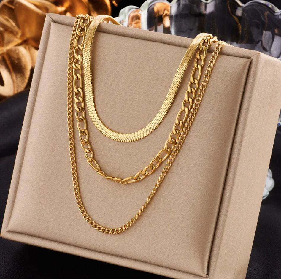 Layered Chain Necklace Set