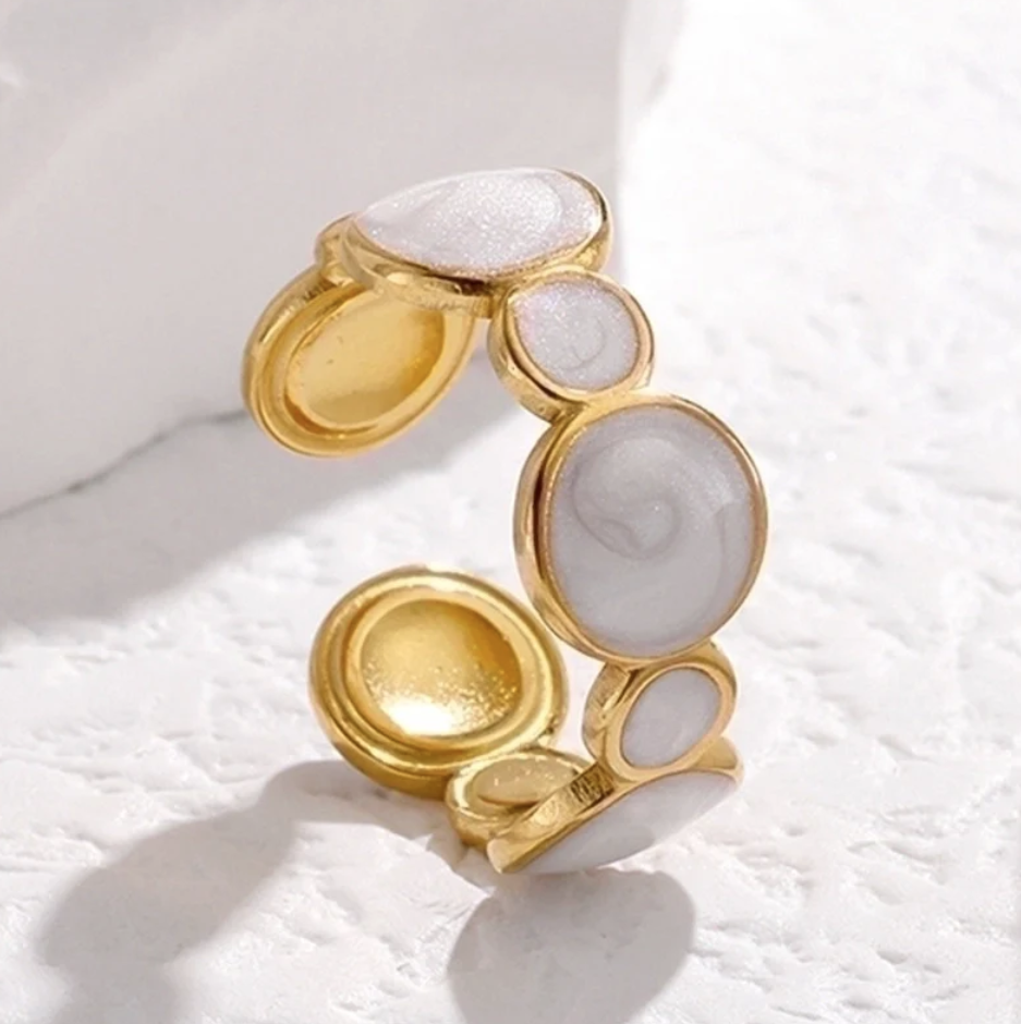 Modern Bubble Open Ring