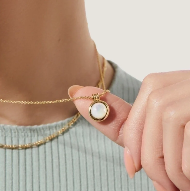 Natural Stone Pendant Necklace