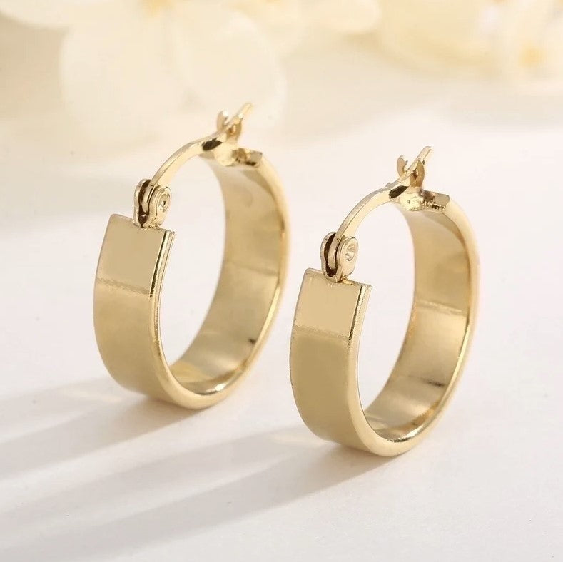 Classic Thick Hoop Earrings