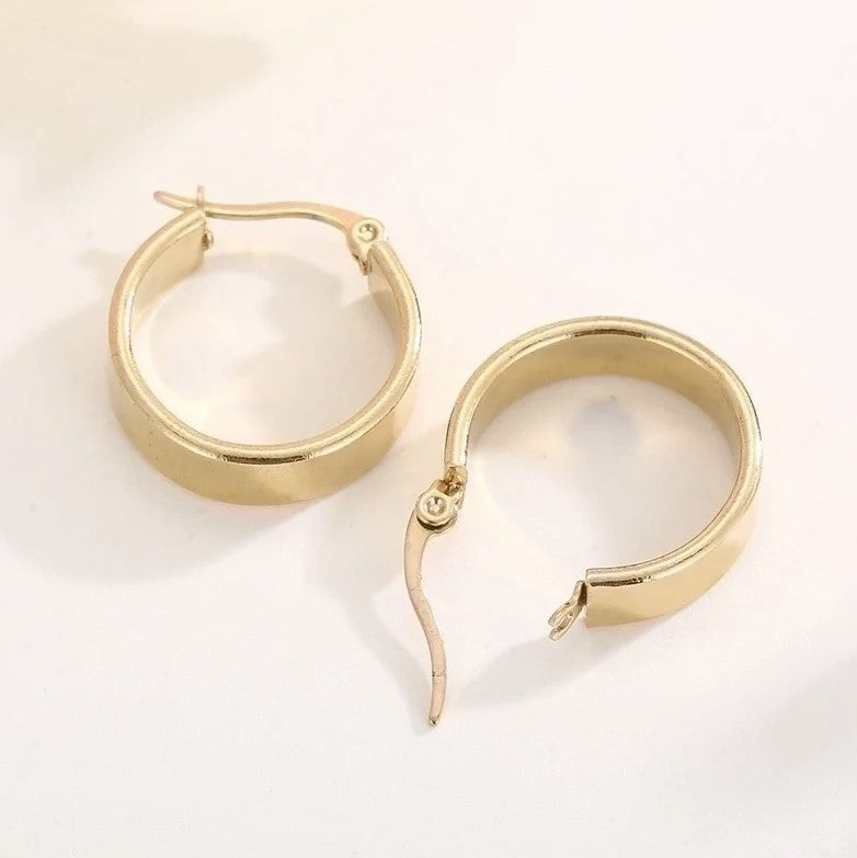 Classic Thick Hoop Earrings