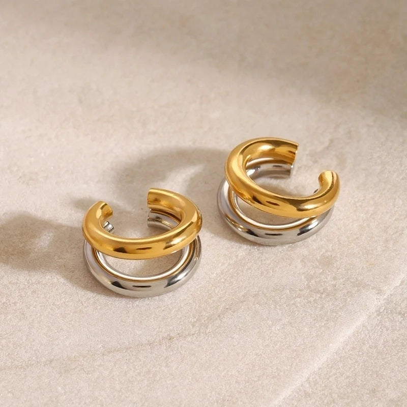 Mixed Metal Ear Cuff (Pair of 2)