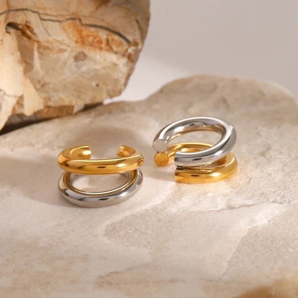 Mixed Metal Ear Cuff (Pair of 2)