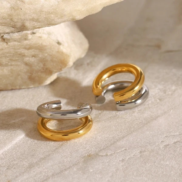 Mixed Metal Ear Cuff (Pair of 2)