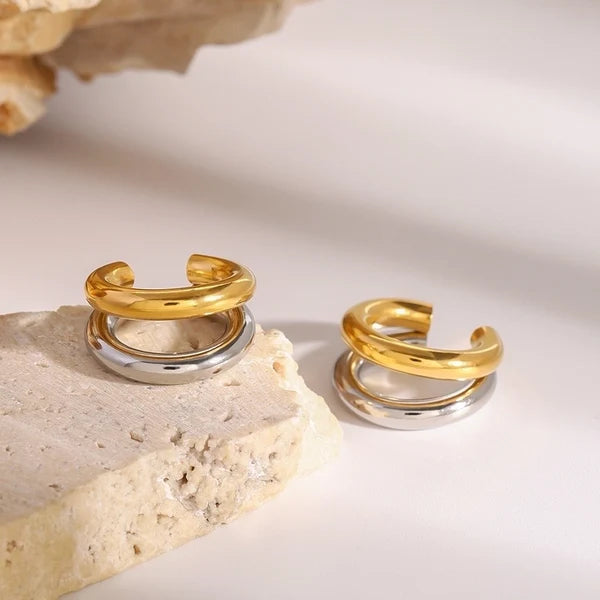 Mixed Metal Ear Cuff (Pair of 2)