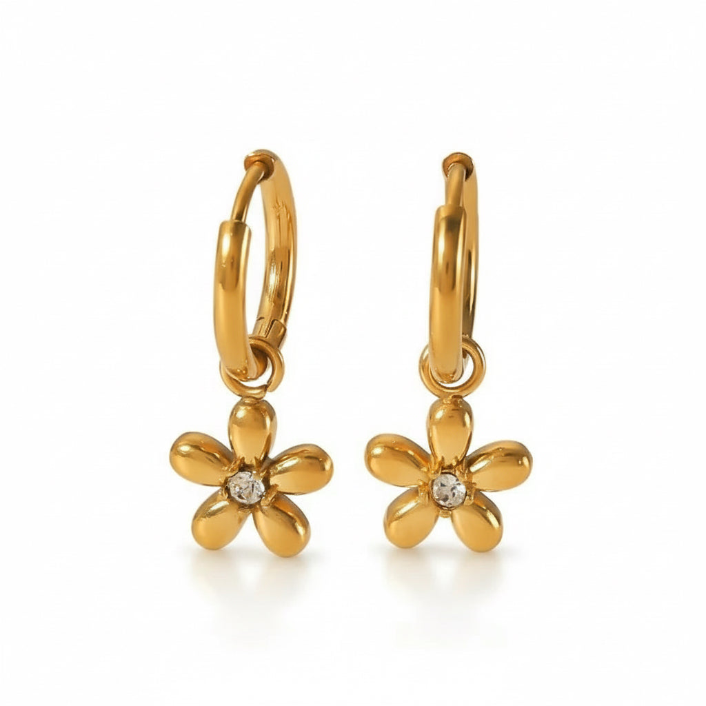The Flower Drop Hoops