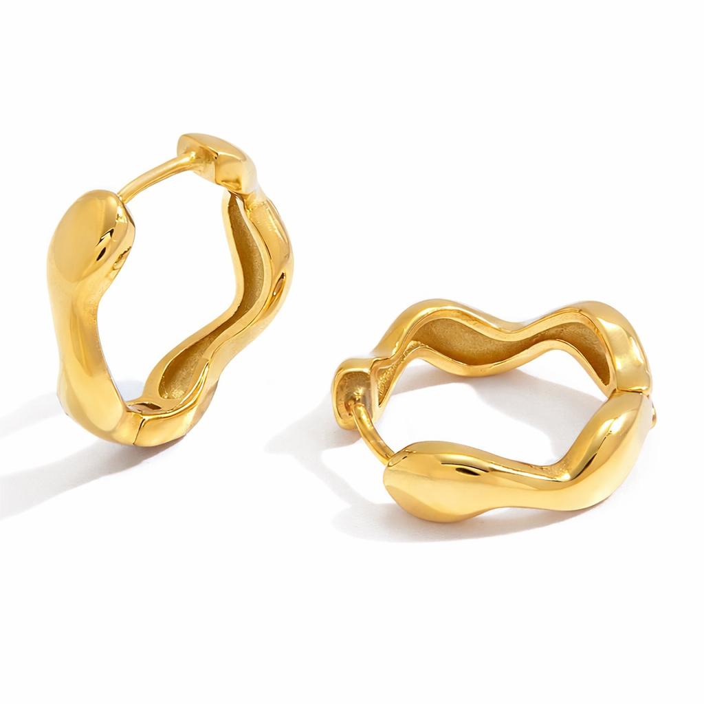 The Wave Hoop Earrings