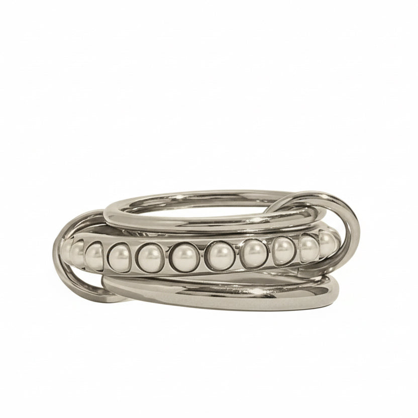Linked Pearl Ring