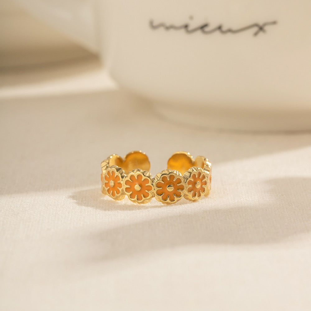 Flower Band Ring