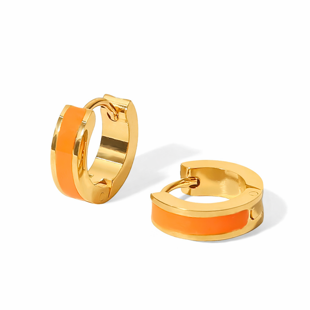 Mini Colored Huggie Hoop Earrings