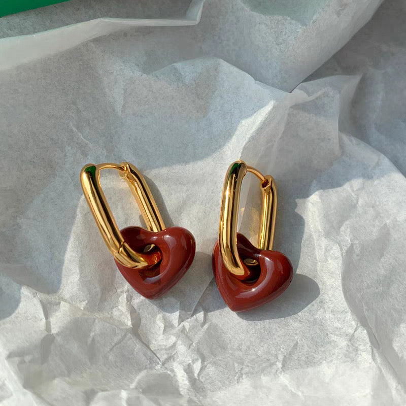 Heart Link Hoops