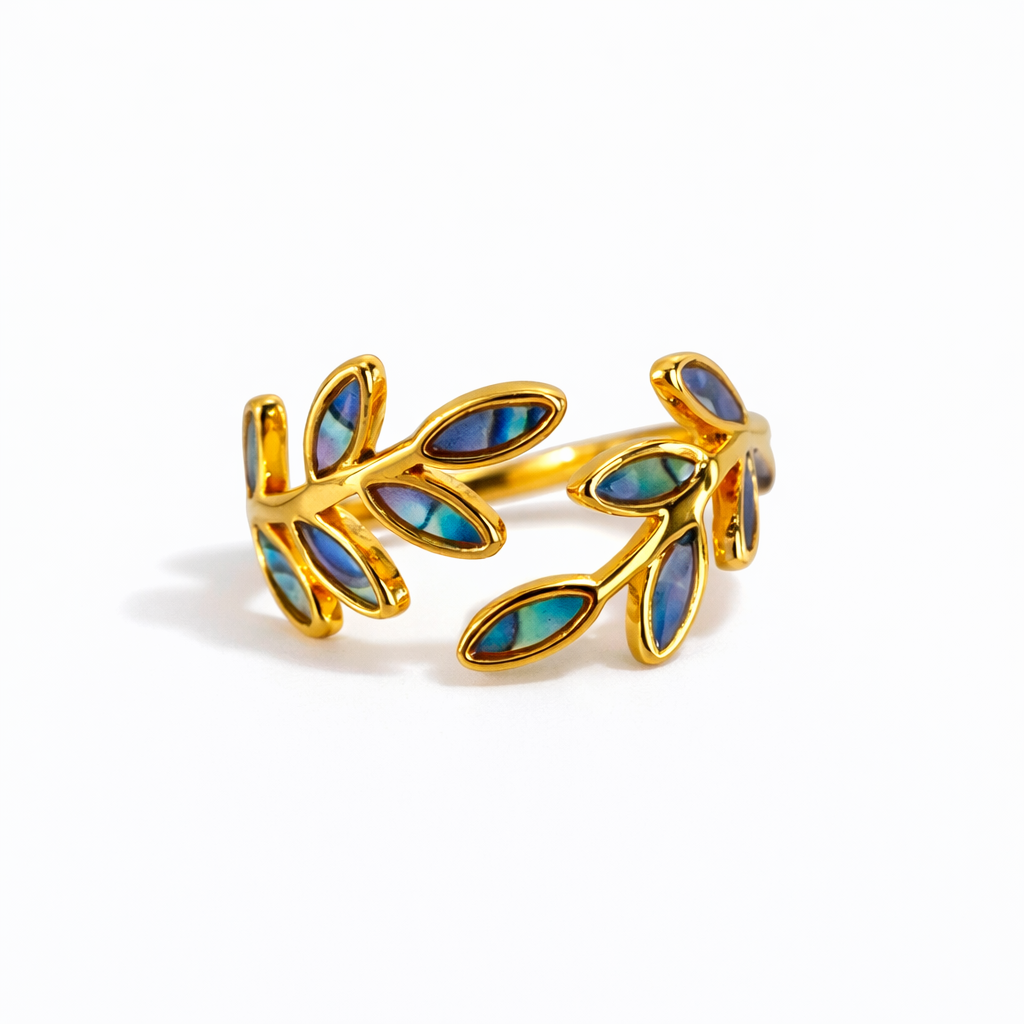Blue Leaf Ring