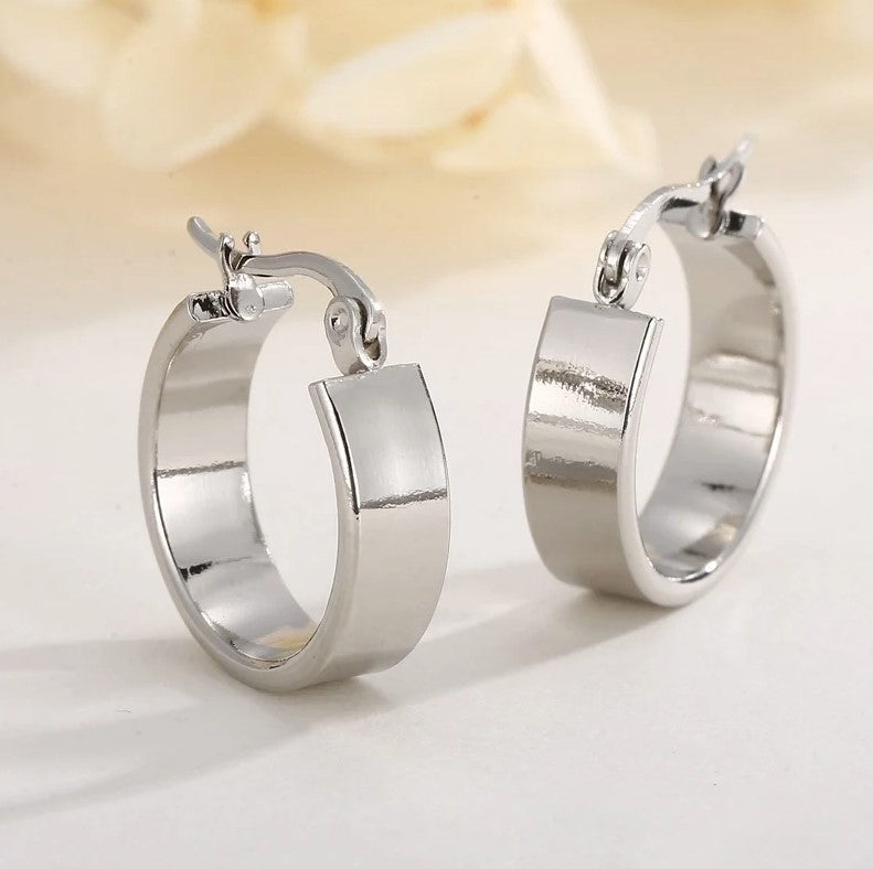 Classic Thick Hoop Earrings