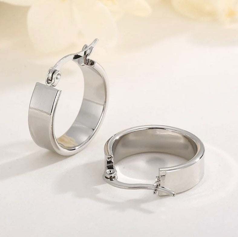 Classic Thick Hoop Earrings