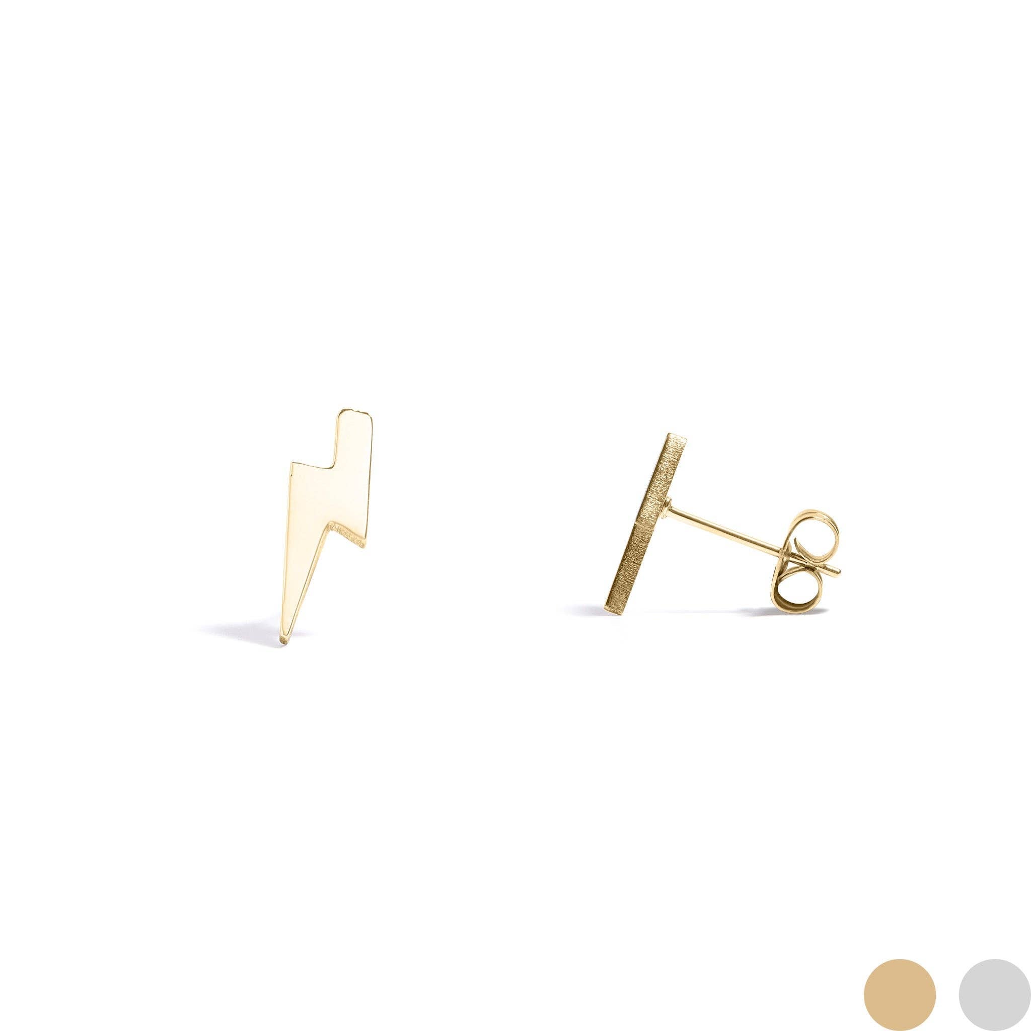 Lightning Bolt Stud Earrings