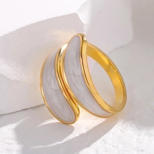 Swirl Enamel Wrap Ring